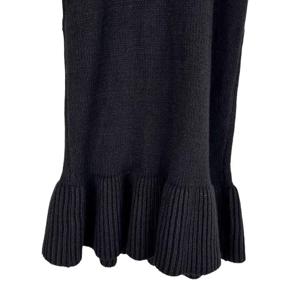 Gymboree Girls Cable Knit Sweater Dress Black 7 Sleeveless New